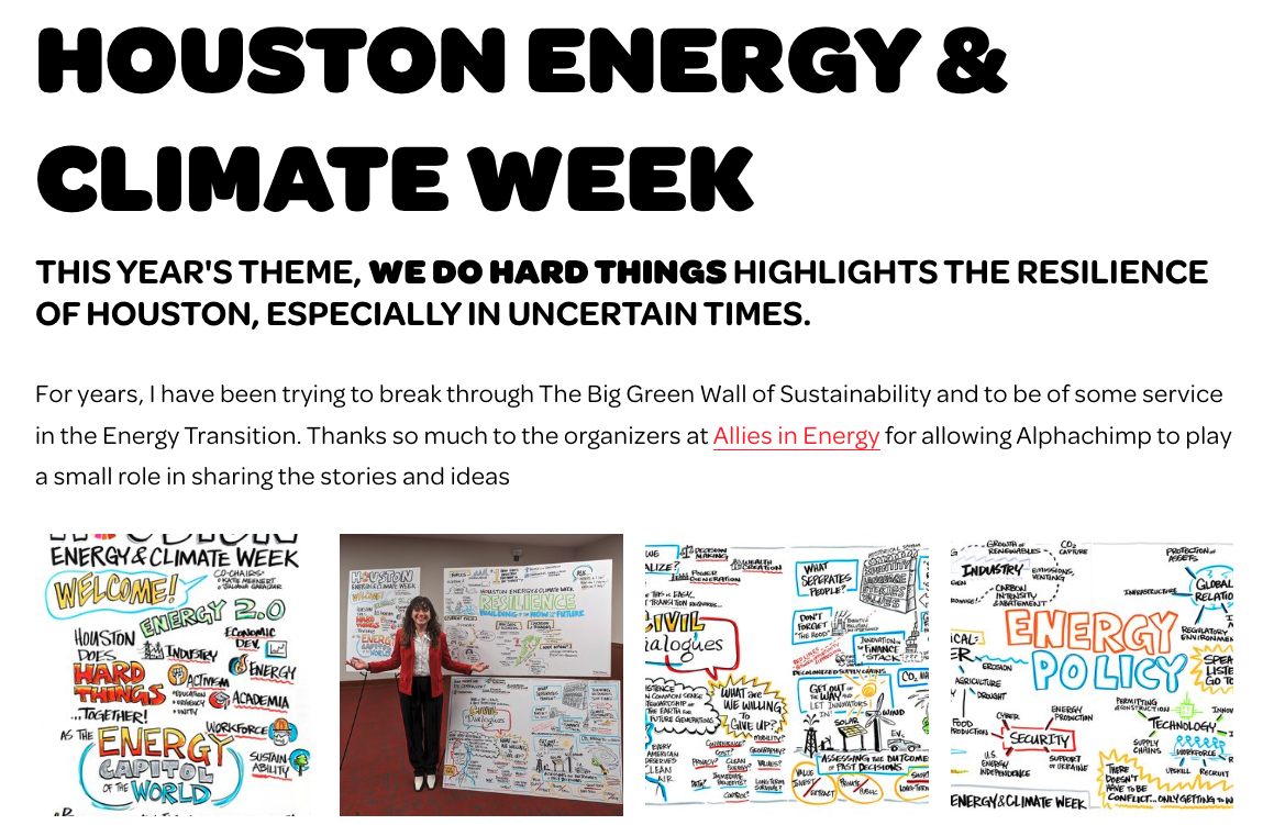 Alphachimp Summary Houston Energy and Climate Week